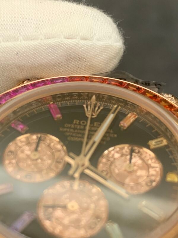 C Factory - Rolex Daytona Rainbow🌈 Daytona Customized Edition Series, 904 steel, 40 size, rainbow diamond men's watch (Weighted Version), super replicated wristwatch - Delivery actual shooting - Image 3