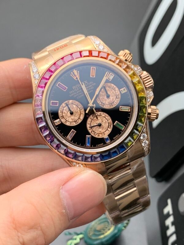 Rolex Cosmograph Daytona Series Diamond-set, Top-level Replicated Wristwatch (Delivery Actual Shooting) - Image 4