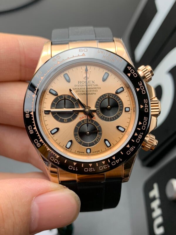 Rolex Cosmograph Daytona Series, Rose Gold, Top-level Replicated Wristwatch (Actual Shooting)