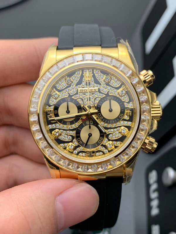 Rolex Cosmograph Daytona Series Diamond-set, Top-level Replicated Wristwatch (Actual Shooting)