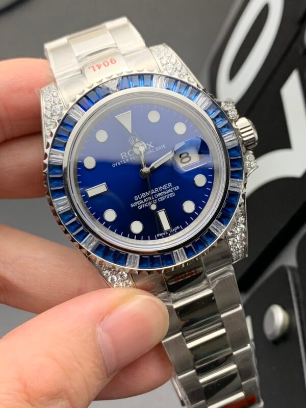 Rolex Submariner Model Diamond-set New Version, Super Replicated High Imitation Wristwatch (Actual Shooting) - Image 3