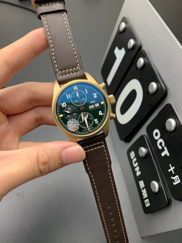 IWC Pilot's Series, Bronze, Chronograph, Top-level 1:1 Replicated Clone Wristwatch (Video Review and Actual Shooting) - Image 5