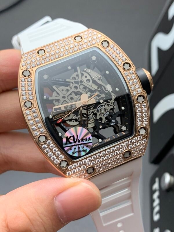 Richard Mille Women's Style with Diamonds, High Imitation Top-level 1:1 Replicated Clone Wristwatch (Video Review and Actual Shooting) - Image 6
