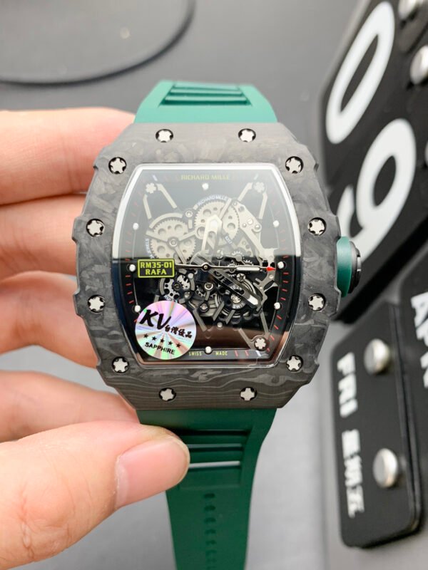 Richard Mille Carbon Fiber, High Imitation Top-level 1:1 Replicated Clone Wristwatch (Video Review and Actual Shooting)
